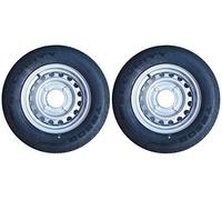 A pair of 165R13C 96/94R 165 x 13 inch 8 ply trailer tyre on 4 stud 5.5 inch PCD rim Pt no. LMX1936 PLEASE ENSURE YOU HAVE CHECKED YOUR PCD BFORE ORDERING