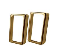 A Pair of Brass Humbucker Pickup Covers for Electric Guitar Parts Golden