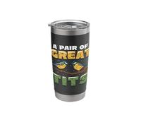 A Pair of Great Tits Funny Bird Watcher Stainless Steel Insulated Tumbler