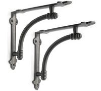 A Pair of Jones & Grey Antique Vintage Industrial Albion Arches Cast Iron Metal Shelf Brackets