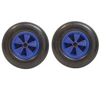 A pair of Launch trolley pneumatic wheels for boat trailers and trollies