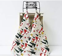 A Pair of Linen Cotton Christmas Tea Towels Kitchen Towels (pack of 2 towels)