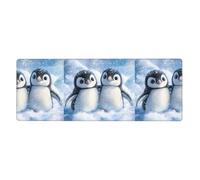 A Pair of Little Penguins Pattern Extra Large Mouse Pad 12x31.5in for Office, Gaming, and Learning - Durable, Comfortable, and Environmentally Friendly