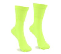 A Pair of Men’s Neon Teddy Boy Cotton Socks - Vibrant Retro Rock N Roll Fancy Dress Socks for 60s, 70s, 80s Parties, Comfortable Colorful Crew Socks for Men and Women (Fluorescent yellow)