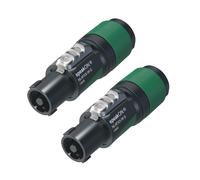 A Pair of Neutrik NL4FXX-W-L 4 Pole SPEAKON Plugs for Pro Speaker 10-16mm Cable