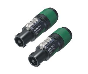 A Pair of Neutrik NL4FXX-W-L 4 Pole SPEAKON Plugs for Pro Speaker 10-16mm Cable