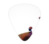 A pair of pheasants Printed pick set - 12 pieces, thin, medium and thick guitar picks, suitable for guitar, bass, electric guitar and ukulele