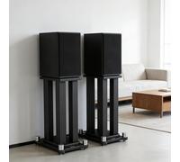 A Pair of Speaker Stands, Heavy Duty Speaker Stand Holds Bookshelf/Satellite/Large Speaker, Vibration-Absorbing MDF Design，Can improve sound effects, Holds 88lbs Speaker (50cm)