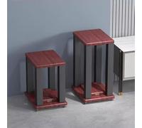 A Pair of Speaker Stands, Stage Speaker Stands Bookshelf/Satellite/Large Speaker, Anti-Vibration Design(Brown,30x35x50cm)