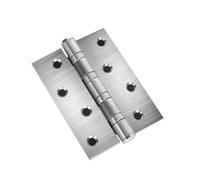 A Pair of Stainless Steel Door Butt Hinges Furniture Hardware Decorative Accessories 4/5 Inch Folding for Wooden Doors and Cabinets(Silver-5 Inches)