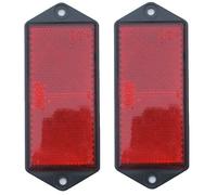 A pair of trailer and truck reflectors rectangular screw on 2 x red LMX1635