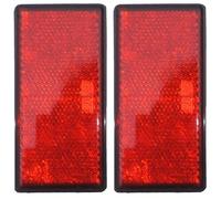 A pair of trailer and truck reflectors rectangular stick on 2 x red LMX1636