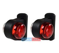 A pair of trailer rubber side marker lights lamps red and white Pt no. LMX1876