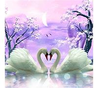 A pair of white swans,1000-piece puzzle,Classic Jigsaw Puzzle DIY Set Wooden Toy Unique Gift Home Decor,26x38cm