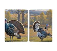 A Pair of Wild Turkeys Passport Holder with Card And Ticket Slot, PU Leather Passport Case Easy Access, Travel Essentials Document Organizer Waterproof Travel Wallet for Men Women