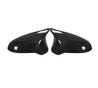 A Pair Real Carbon Fiber Car Door Rear View Side Mirror Cover Rearview Mirror Cap Replacement, Fits for, F80 M3 F82 M4 2015-2018 Car Side Mirror Cover