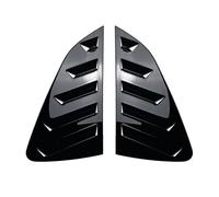 A Pair Rear Window Louver Shutter Compatible For 2018+ Side Air Vents Shutter Cover Trim Exterior Accessories(Glossy Black)
