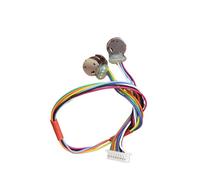 A Pair Stepper electronic starter Small 8mm 2-phase 4-wire Stepper electronic starter Precision with Copper Gear and Connecting Wire MQXFCZUX
