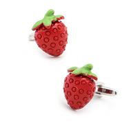 A Pair Strawberry Shape Cufflinks Set For Men Personalized Tuxedo Shirt Mens Cuff links Business Wedding