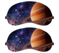 a Pale Blue Star Corner Kissed by Nebulae Anti-Mite Breathable Fabric Eye Cover with Adjustable Hook-and-Loop Strap