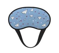 A Paper Airplane Printed Sleep Black Edge Eye Mask, with Good Shading Effect, is an Ideal Choice for Travel, Meditation, Etc