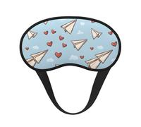 A Paper Airplane Printed Sleep Black Edge Eye Mask, with Good Shading Effect, is an Ideal Choice for Travel, Meditation, Etc