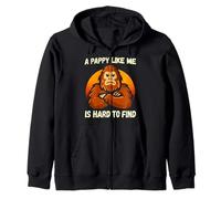A Pappy Like Me Is Hard to Find Funny Bigfoot Grandpa Zip Hoodie