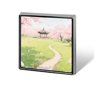 A Park with Cherry Blossoms in Full Bloom Backpack Pin Cute Brooch Decoration Brooches for Women Mens Lapel Pins for Suits Fashion Button Badges for Hat Backpacks Purses Jackets Shirt Suit Lapels-Squa