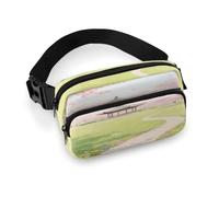 A Park with Cherry Blossoms in Full Bloom Fanny Pack for Women Waterproof Adjustable Belt Bags Waist Pack Fashion Casual Crossbody Bags Bum Bag for Running Workout Hiking Traveling