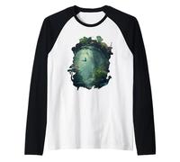 A Path Through the Magic of the Beautiful Forest Raglan Baseball Tee