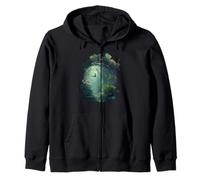 A path through the magic of the beautiful forest Zip Hoodie