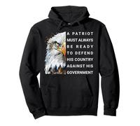 A Patriot Must Be Always Ready to Defend His Country Eagle Pullover Hoodie