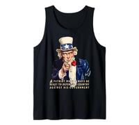 A Patriot Must Be Always Ready to Defend His Country USA Tank Top