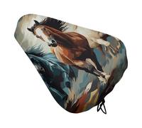 A Pattern with Horses As A Background Bike Seat Cushion Waterproof Bicycle Seat Cover with Drawstring Comfort Dustproof Rain Proof Protection Bike Seat for Outdoor Most Bicycles Mountain Road Bikes