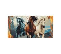 A Pattern with Horses As A Background Mouse Pad Gaming Mousepad Desk Mat Smoothing Rubber Mousepad for Fluid Control Ultra-Stable Non-Slip Rubber Base Mouse Pad (24x12 in)