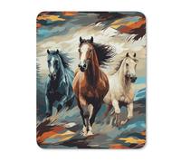 A Pattern with Horses As A Background Mouse Pad, Non-Slip Mousepad, Stitched Edges Waterproof Vertical Version Mouse Mat with Cute Pattern for Gaming Work Computer Office 9.4"x7.9"