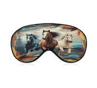 A Pattern with Horses As A Background Sleep Mask Eye Mask for Sleeping Breathable Blackout Sleeping Masks with Adjustable Strap Soft Eye Cover Comfortable Blindfold Eyeshade for Night Sleeping Travel