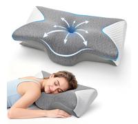 A-Pce APCE Memory Foam Pillow, Comfortable Pillow, Supportive Neck pillow, Ergonomic side sleeper pillow(Light Grey)