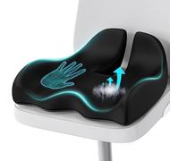 A-Pce Large Memory Seat Cushion for Office Chair Pressure Relief Sciatica & Tailbone Pain Relief Memory Foam Firm Coccyx Pad for Long Sitting, for Office Chair, Gaming Chair and Car Seat, Black