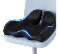 A-Pce Memory Seat Cushion for Office Chair Pressure Relief Sciatica & Tailbone Pain Relief Memory Foam Firm Coccyx Pad for Long Sitting, for Office Chair, Gaming Chair and Car Seat, Black