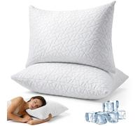 A-Pce Shredded Memory Foam Pillow for All Sleepers, Adjustable Loft Hotel Pillows 2 Pack, Side Sleeper Pillow with Removable Pillowcase, 48x68 cm