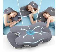 A-Pce Standard Size Ergonomic Memory Foam Pillow-Orthopedic Neck Support Pillow with Breathable, Removable Pillowcase for Optimal Support&Pain Relief,Cervical Pillows for Side, Back,Stomach Sleepers