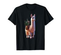 A Peaceful Cartoon Llama Funny Unisex Design Men Women Tee T-Shirt