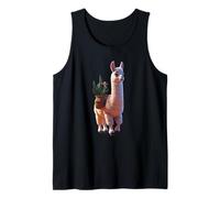 A Peaceful Cartoon Llama Funny Unisex Design Men Women Tee Tank Top