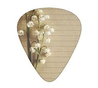 A peach blossom Printed Guitar Picks Personalized Guitar Plectrums 12 Pcs For Acoustic Guitar Electric Guitar And Bass Bulk Guitar Pick One Size