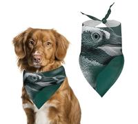 A Penguin in The Water Dog Bandana Triangle Dog Scarf Washable Polyester Dog Bibs Cute Pet Bandana for Medium Large Dogs Puppy and Cats
