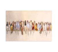A Perch of Birds by Hector Giacomelli Canvas Art Poster And Wall Art Picture Print Modern Family Bedroom Decor Unframe 16x24inch(40x60cm)