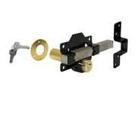 A Perry Double Locking Long Throw Gate Lock 70mm - Garden Gate Stainless Steel