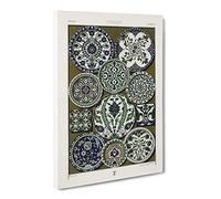 A Persian Pattern By Albert Racinet Canvas Print | Gallery Wrapped 30mm Frame Wall Art | 24x16 inches | Ready to Hang | Retro Abstract Picture | Living Room Bedroom Lounge Office