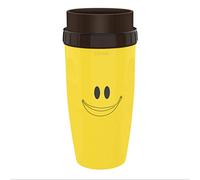 A person who loves lifeMahjong cup without lidstraw cupportable anti-spill creative water cup (yellow)